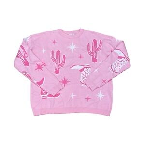 Staccato pink western sweater